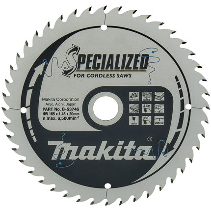 Afbeelding Makita zaagb lami 165x20x1,45 44t 23g B-53746