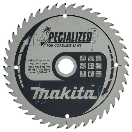 Afbeelding Makita zaagb lami 165x20x1,45 44t 23g B-53746