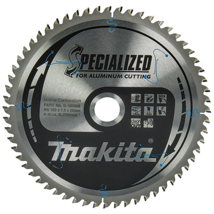 Afbeelding Makita hm zaagb 165x20 60t alu B-56568