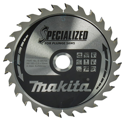 Afbeelding Makita zaagb hout 165x20x2 28t B-56758