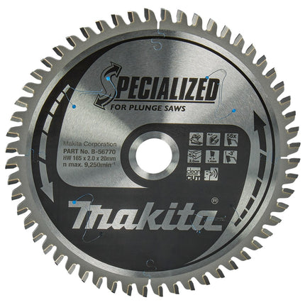 Afbeelding Makita zaagb alum 165x20x2 56t B-56770