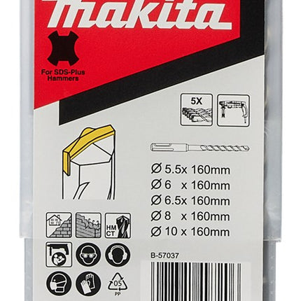 Afbeelding Makita sds borens 5.5/6/6,5/8/10x160 B-57037