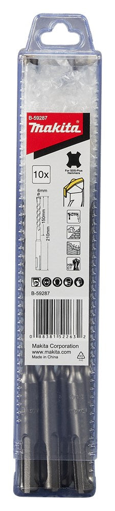 Afbeelding Makita sds hamerboor 6x210 10st B-59287