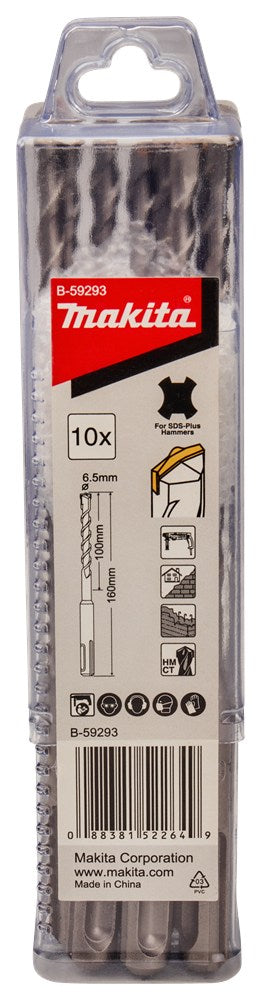 Afbeelding Makita sds hamerboor 6,5x160 10st B-59293