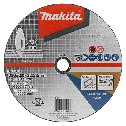 Afbeelding Makita doorslijpsch. 230x2,0mm metaal B-60464