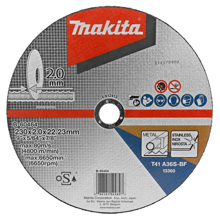 Afbeelding Makita doorslijpsch. 230x2,0mm metaal B-60464