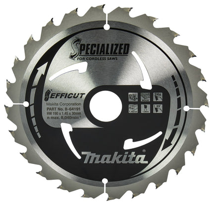 Afbeelding Makita zaagb hout 190x30x1,5 24t B-64191