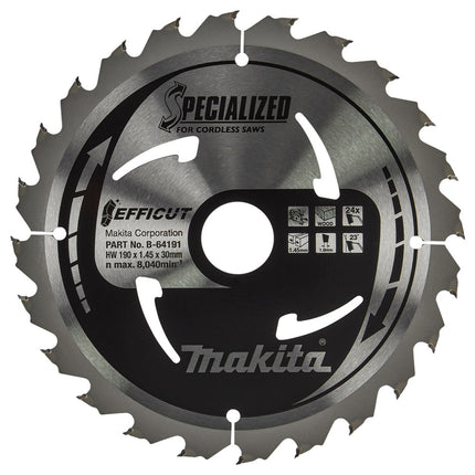 Afbeelding Makita zaagb hout 190x30x1,5 24t B-64191