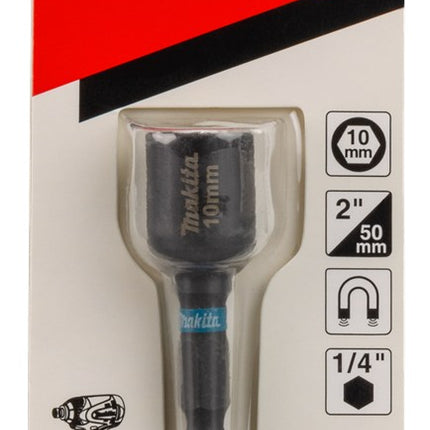 Afbeelding Makita dopsl 10x50mm 1/4 impblk magn B-66846