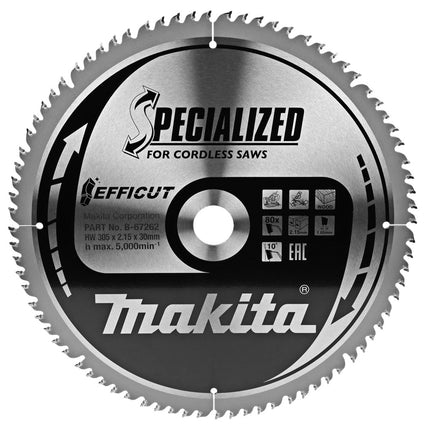 Afbeelding Makita zaagb.hout 305x30 80t ffcut B-67262