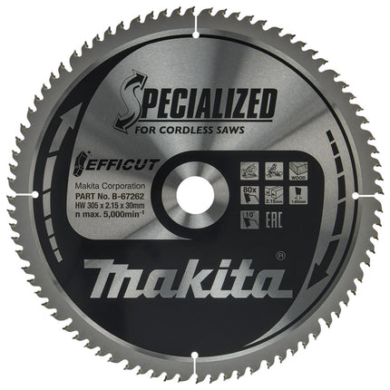 Afbeelding Makita zaagb.hout 305x30 80t ffcut B-67262