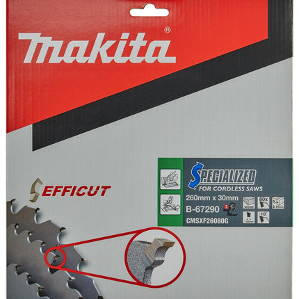 Afbeelding Makita zaagb.hout 260x30 80t ffcut B-67290