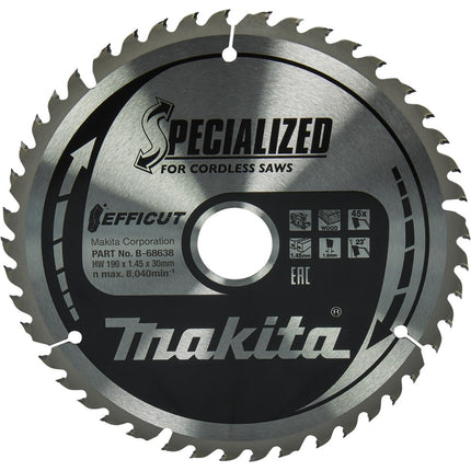 Afbeelding Makita zaagb ff 190x30x1,45 45t 23gr B-68638