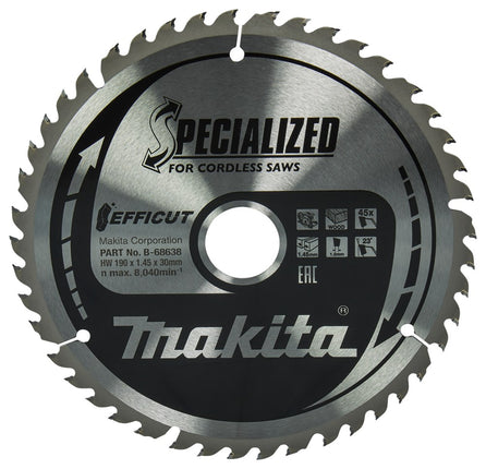 Afbeelding Makita zaagb ff 190x30x1,45 45t 23gr B-68638