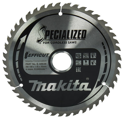 Afbeelding Makita zaagb ff 190x30x1,45 45t 23gr B-68638