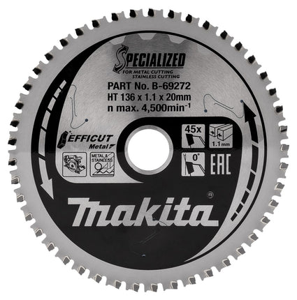 Afbeelding Makita zaagb ffcut 136x20x1,1 45t 0g B-69272