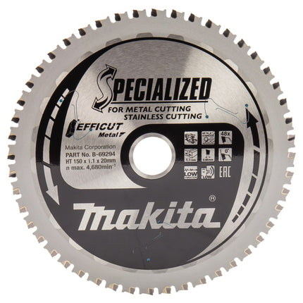 Afbeelding Makita zaagb ffcut 150x20x1,1 48t 0g B-69294