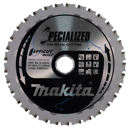 Afbeelding Makita zaagb ffcut 150x20x1,1 33t 0g B-69325