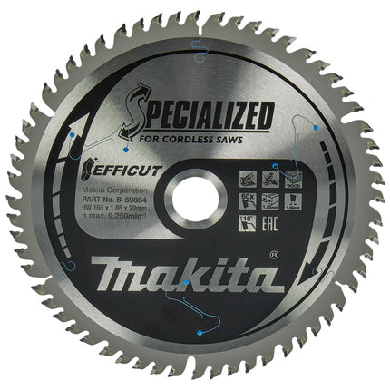 Afbeelding Makita zaagb efficut 165x20x1,85 60t B-69864