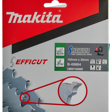 Afbeelding Makita zaagb efficut 165x20x1,85 60t B-69864