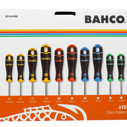 SCHROEVENDRAAIERSET BAHCO GEKLEURD 10DLGBAHCO