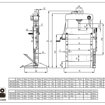 BAHCO HYDRAULISCHE PERS