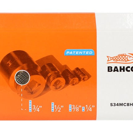 Afbeelding Bahco 1/4\" vierkantaandrijving dopsleutel en bitset met metrisch zeskantprofiel en ratelbithouder - 34 stuks S34MC8H_