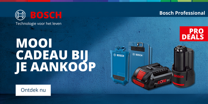 Bosch Professional MT PRO – Gratis accu bij aankoop Bosch meetgereedschap