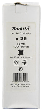 Afbeelding Makita pbs: sds-plus 8x160 basic 25st D-01183-25