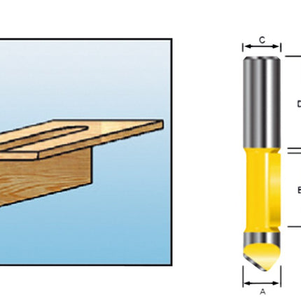 Afbeelding Makita boorfrees hm 6mm s6 D-09335