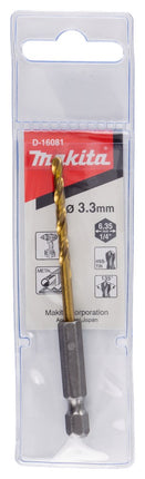 Afbeelding Makita metaalboor hss-tin 3,3x65mm D-16081