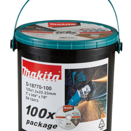 Afbeelding Makita doorsl.sch. 125x1,2mm rvs 100s D-18770-100
