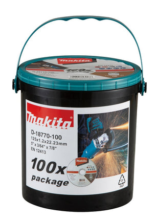Afbeelding Makita doorsl.sch. 125x1,2mm rvs 100s D-18770-100