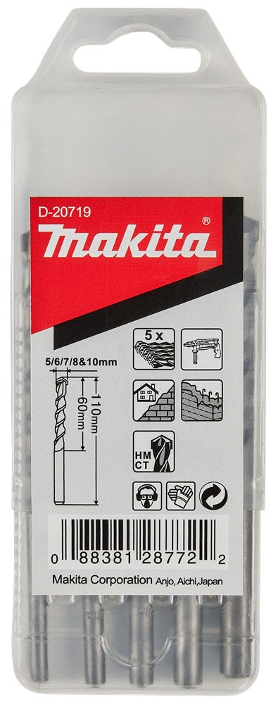 Afbeelding Makita steenboorset 5/6/7/8/10mm D-20719