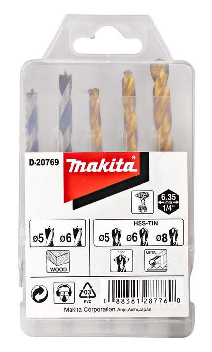 Afbeelding Makita borenset 1/4 vorm e D-20769