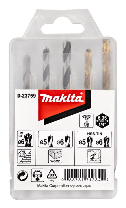 Afbeelding Makita borenset 1/4 vorm e D-23759
