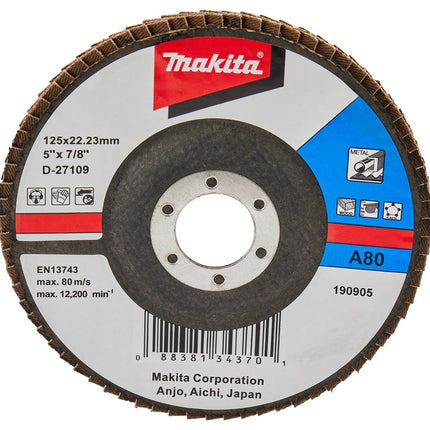Afbeelding Makita lamellenschuurschijf 125mm a80 D-27109