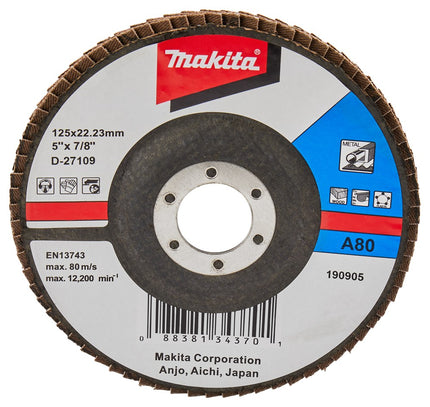 Afbeelding Makita lamellenschuurschijf 125mm a80 D-27109