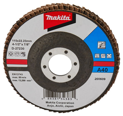 Afbeelding Makita schuursch.115x22mm k40 uni-fe D-27230