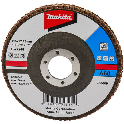 Afbeelding Makita schuursch.115x22mm k60 uni-fe D-27246