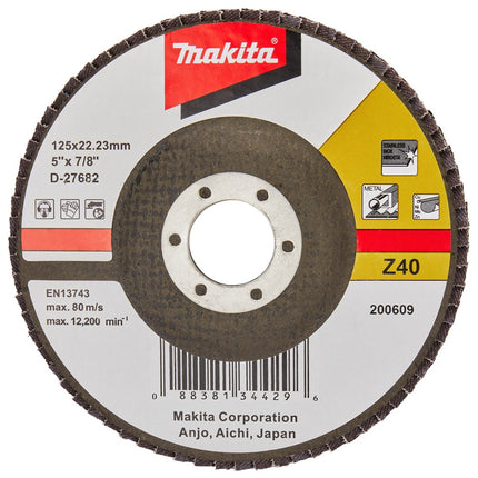 Afbeelding Makita schuursch.125x22mm k40 uni-fz D-27682