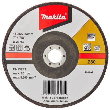 Afbeelding Makita schuursch.180x22mm k80 uni-fz D-27757