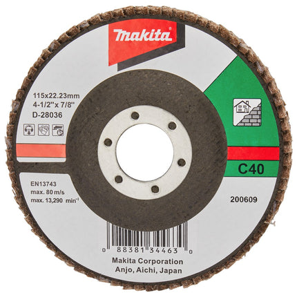 Afbeelding Makita schuursch.115x22mm k40 sc-f D-28036