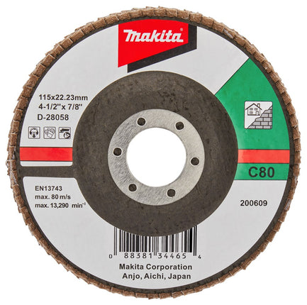 Afbeelding Makita schuursch.115x22mm k80 sc-f D-28058