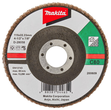Afbeelding Makita schuursch.115x22mm k80 sc-f D-28058