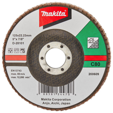 Afbeelding Makita schuursch.125x22mm k80 sc-f D-28101