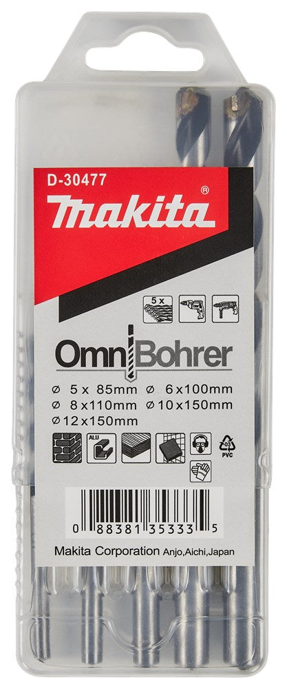 Afbeelding Makita multiboorset 5/6/8/10/12mm D-30477