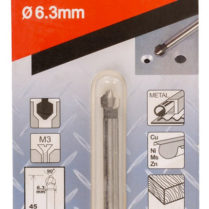 Afbeelding Makita verzinkboor 6,3 x 45mm 3-cut D-37437
