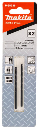 Afbeelding Makita metaalboor hss-r 3,0x61mm D-38336