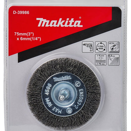 Afbeelding Makita vlakborstel drd 6x75mm D-39986
